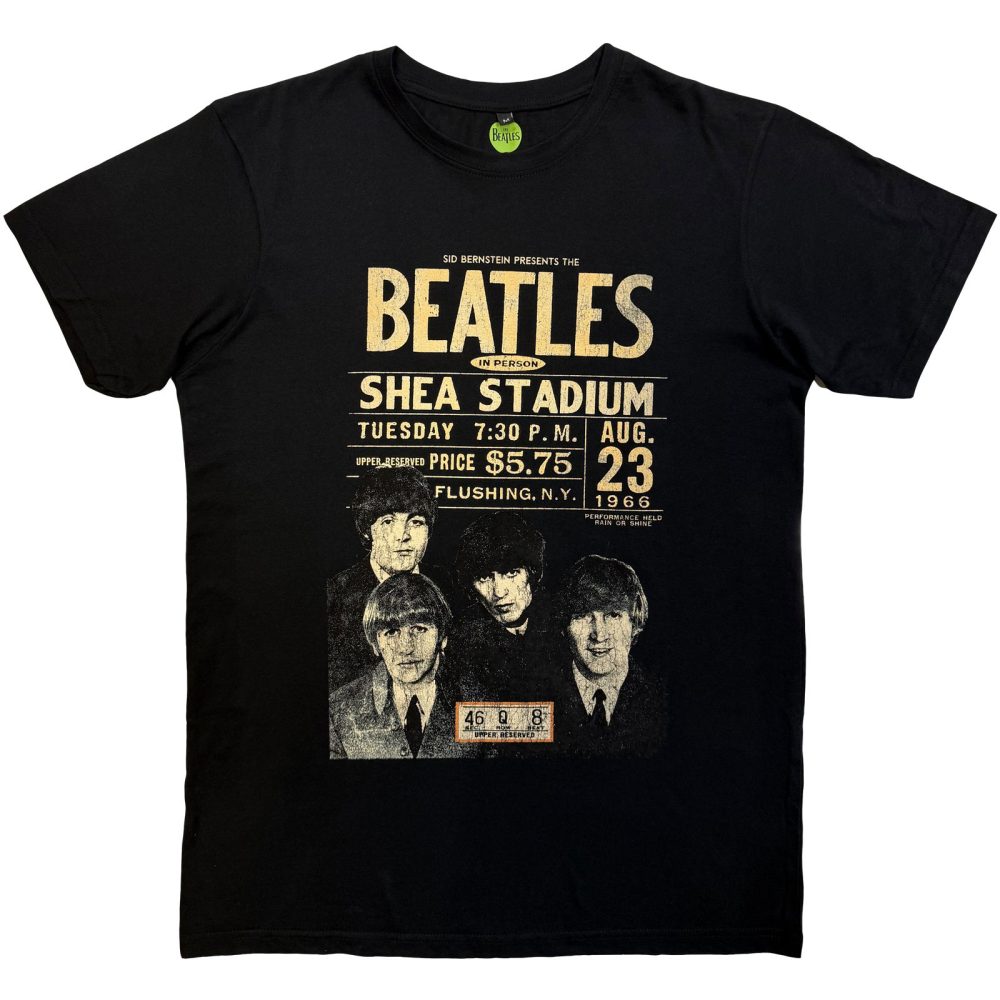The Beatles - Shea '66 Heren Tshirt - Zwart